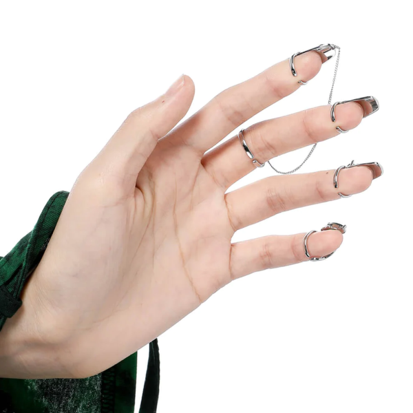 Green Nail Cover Nail Ring - Image 4